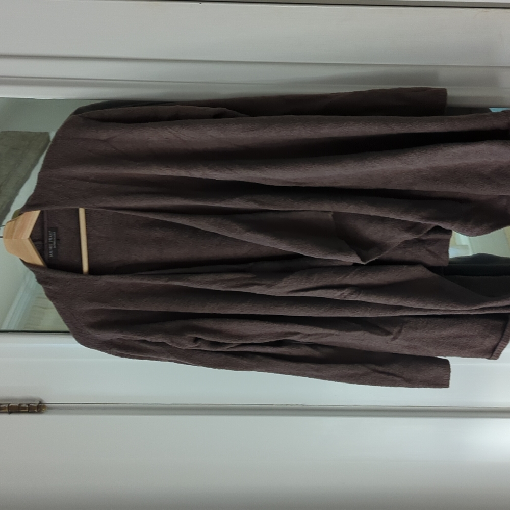 Barefoot Dreams Brown Open-Front Drape Cardigan